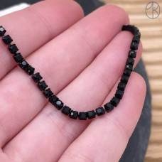 Стразовая лента №342, цвет черный 3 мм