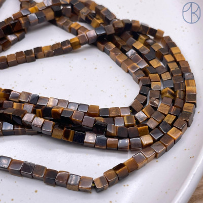 Тигровый глаз куб 4 мм