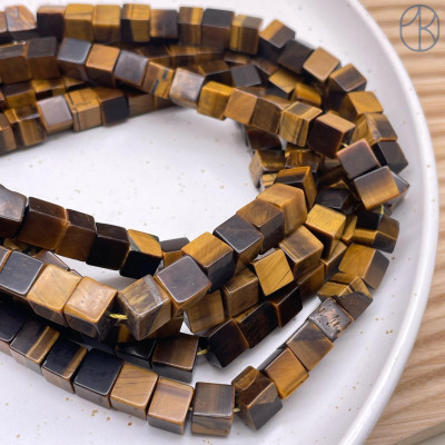 Тигровый глаз куб 8 мм