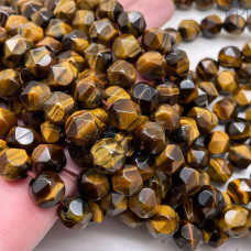 Тигровый глаз огранка "Бриллиант" 9 мм