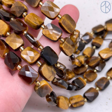 Тигровый глаз прямоугольник огранка 10х8 мм