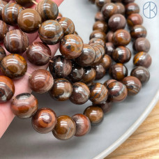 Тигровый глаз с включениями гематита 12 мм