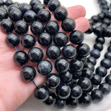 Тигровый глаз тонированный темно-синий 12 мм