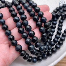 Тигровый глаз тонированный темно-синий 8 мм