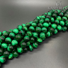 Тигровый глаз тонированный зеленый 10 мм