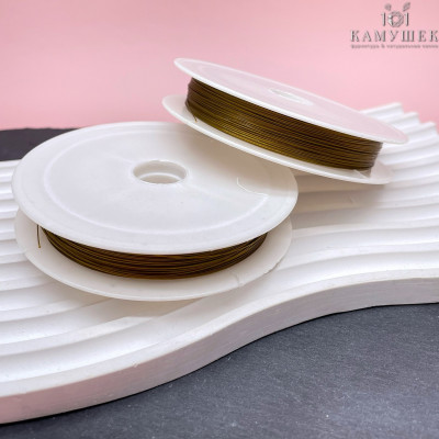 Тросик ювелирный цвет золото 0,45 мм