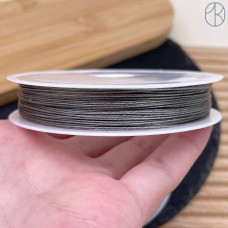 Тросик ювелирный гибкий цвет серебро 0,5 мм Тросик ювелирный гибкий цвет серебро 0,5 мм
