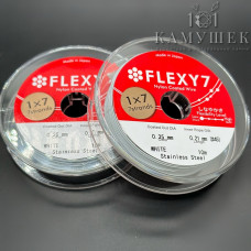 Тросик ювелирный SakuLux (Flexy7) 1x7 струн Белый 0,35мм 10м