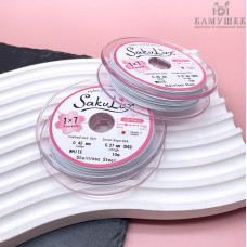 Тросик ювелирный SakuLux (Flexy7) 1x7 струн Белый 0,45мм 10м