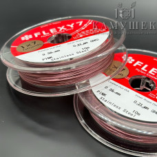 Тросик ювелирный SakuLux (Flexy7) 1x7 струн Розовый 0,35мм 10м