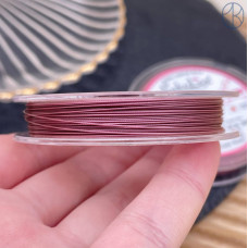 Тросик ювелирный SakuLux (Flexy7) 1x7 струн Розовый 0,4мм 10м