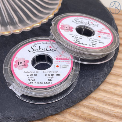 Тросик ювелирный SakuLux (Flexy7) 1x7 струн Серебро 0,3мм 10м