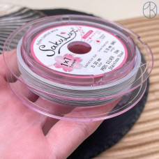 Тросик ювелирный SakuLux (Flexy7) 1x7 струн Светлое Серебро 0,3мм 50 м 