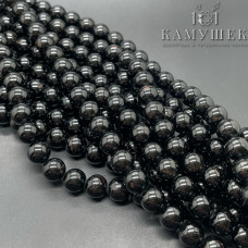 Турмалин черный (Шерл) №1 8 мм Турмалин черный (Шерл) №1 8 мм