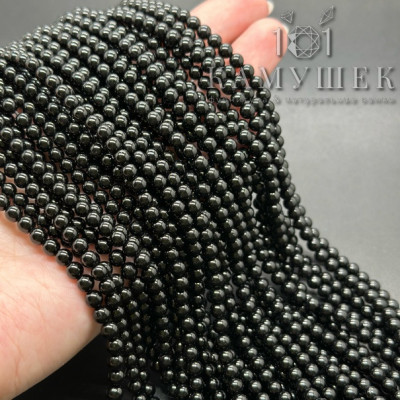 Турмалин черный (Шерл) 4 мм