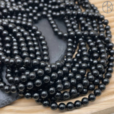 Турмалин черный (Шерл) 6 мм Турмалин черный (Шерл) 6 мм