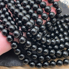 Турмалин черный (Шерл) 8 мм Турмалин черный (Шерл) 8 мм