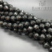 Турмалин черный (Шерл) алмазная огранка 10 мм сет 19 см 