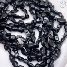 Турмалин черный (Шерл) галтовка №1 ~ 6-8 мм