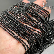 Турмалин черный (Шерл) микроогранка 2 мм Турмалин черный (Шерл) микроогранка 2 мм