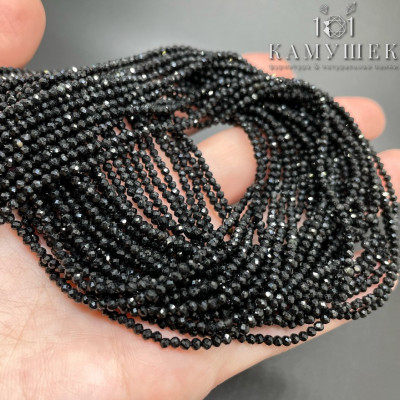 Турмалин черный (Шерл) микроогранка 2 мм