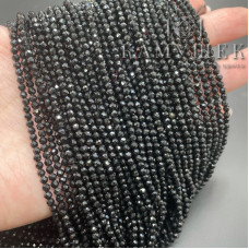 Турмалин черный (Шерл) микроогранка 3 мм Турмалин черный (Шерл) микроогранка 3 мм