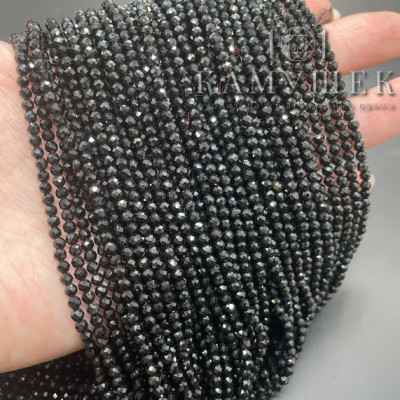 Турмалин черный (Шерл) микроогранка 3 мм