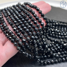 Турмалин черный (Шерл) микроогранка 4 мм