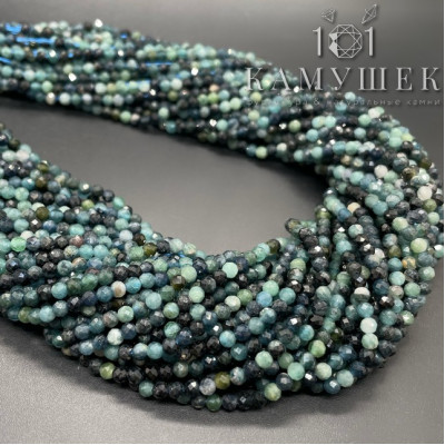 Турмалин синий (Индиголит) микроогранка 3 мм