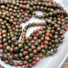 Унакит мелкая огранка 6 мм (128 граней)