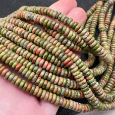 Унакит рондель 6х2 мм