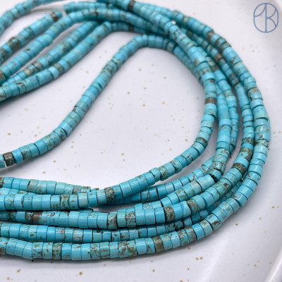 Варисцит светло-голубой рондель (имитация) 4х2 мм