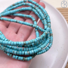 Варисцит светло-голубой рондель (имитация) 4х2 мм