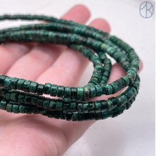 Варисцит темно-зеленый рондель (имитация) 4х2 мм
