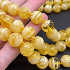 Янтарь желто-белый 12 мм Янтарь желто-белый 12 мм
