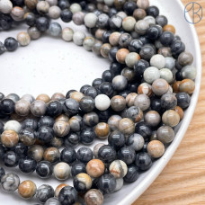 Яшма Black Picasso 8 мм