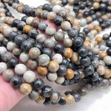 Яшма Black Picasso 8 мм