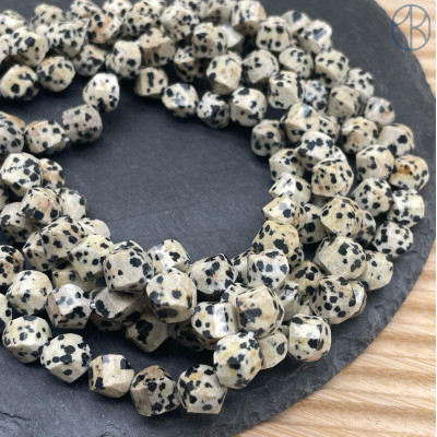 Яшма далматиновая крученая огранка 10 мм