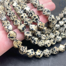 Яшма далматиновая крученая огранка 10 мм