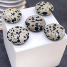 Яшма далматиновая круг 15 мм