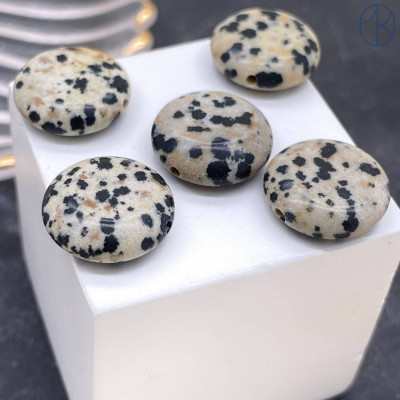 Яшма далматиновая круг 15 мм