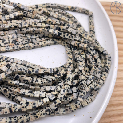 Яшма далматиновая куб 4,5 мм