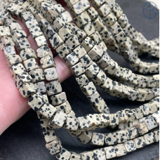 Яшма далматиновая куб 7 мм