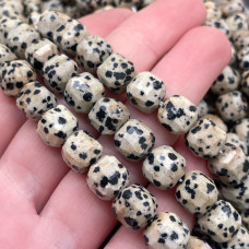 Яшма далматиновая куб огранка 9 мм