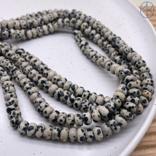 Яшма далматиновая рондель 8х5 мм Яшма далматиновая рондель 8х5 мм