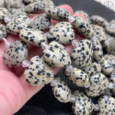 Яшма далматиновая сердце 20 мм