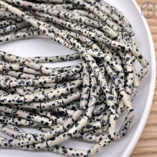 Яшма далматиновая трубочки 13х4 мм