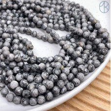 Яшма картографическая мелкая огранка 4 мм (128 граней)