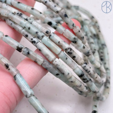 Яшма Киви голубая трубочки 13х4 мм