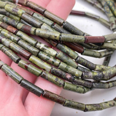 Яшма Кровь дракона трубочки 13х4 мм
